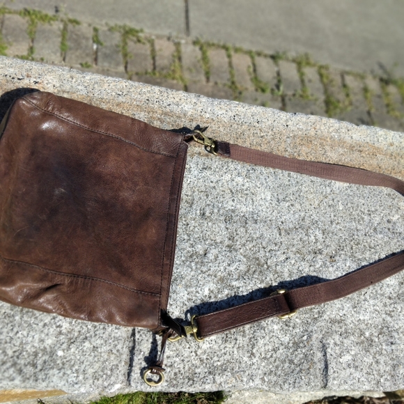 Fossil Brown Leather Crossbody - Picture 8 of 9
